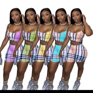 Plaid Multicolor Skirt Set